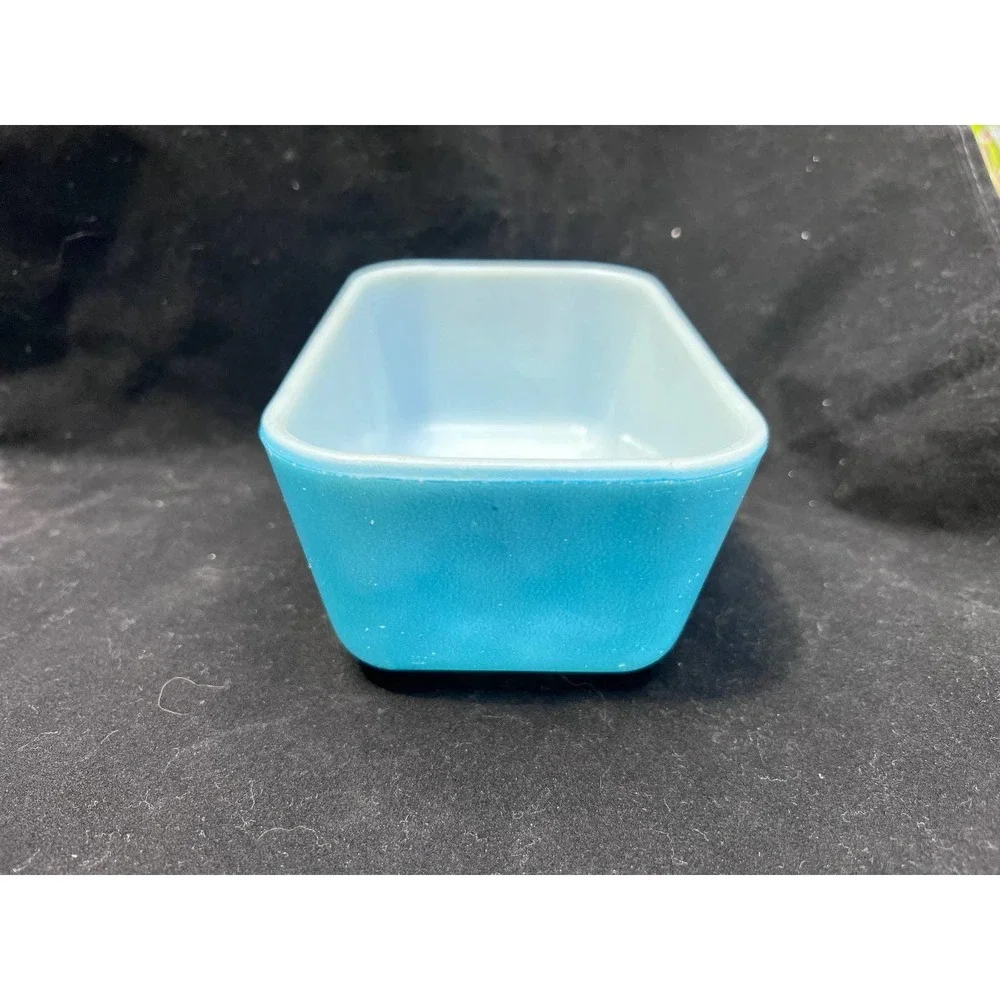 Vintage Pyrex 502-B Blue Refrigerator Dish - Picture 5 of 8